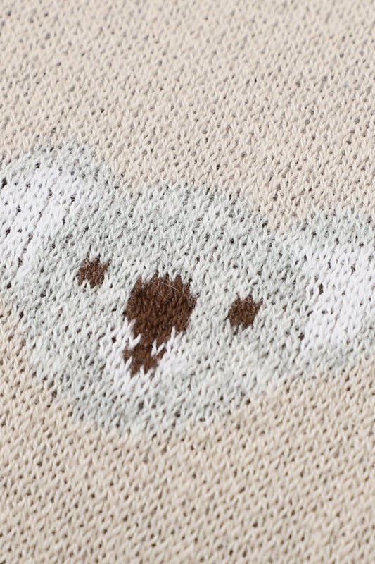 Kız Ve Erkek Bebek Için Triko Örgü Bebek Battaniyesi 85cm X85cm Bej Koalacık - battani.co
