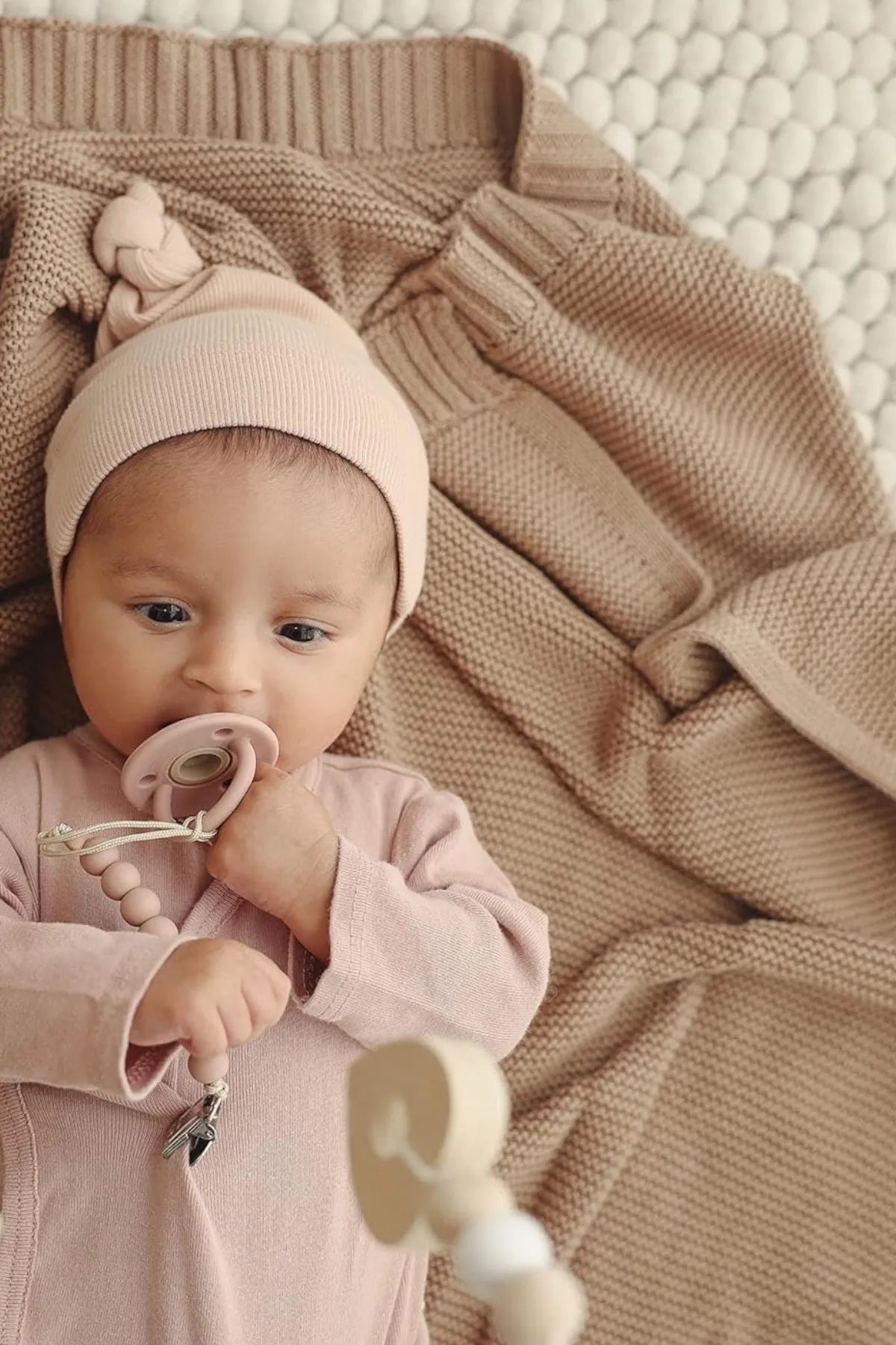 Kız Ve Erkek Bebek Için Örgü Bebek Battaniyesi Basics Kahve - battani.co
