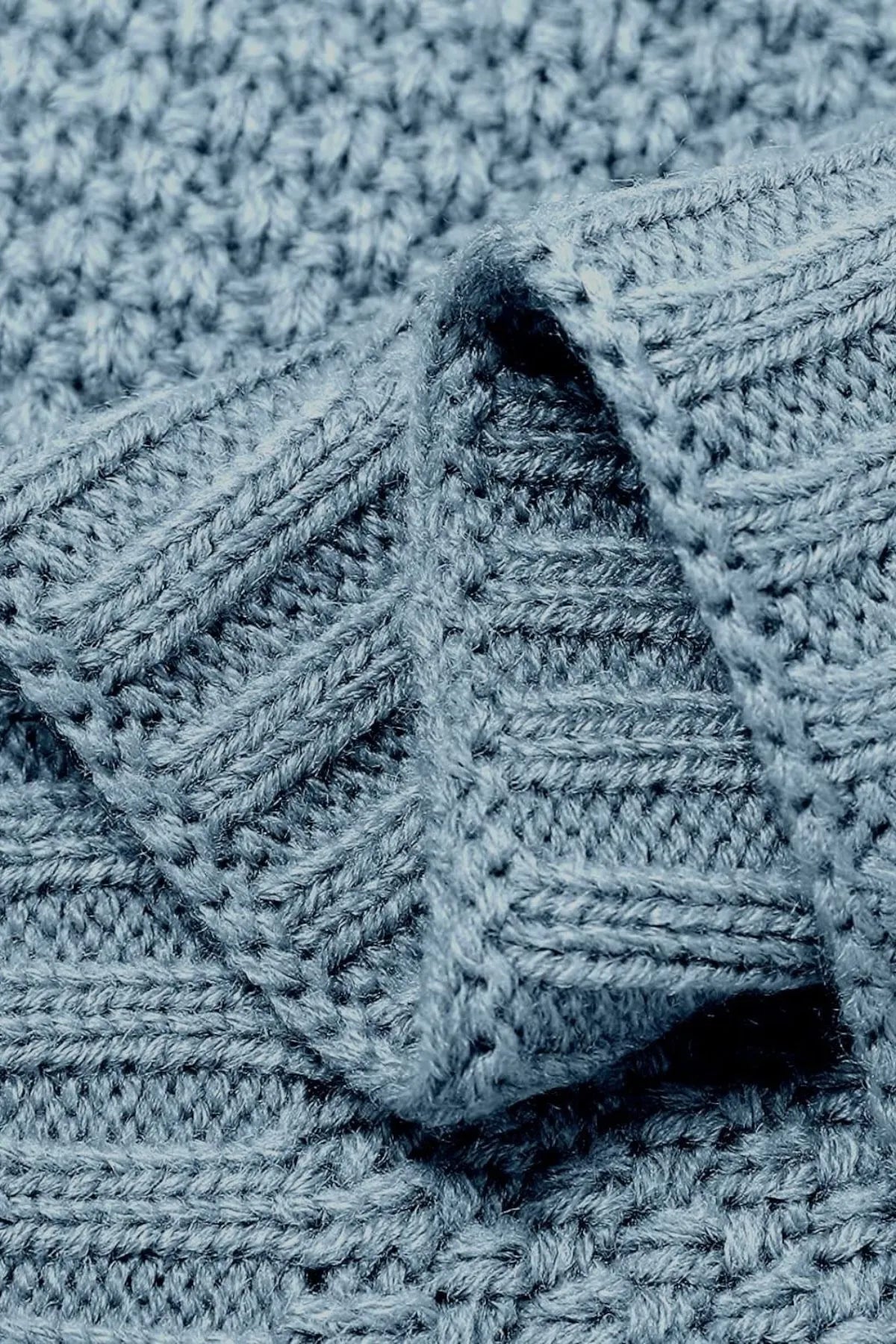 Kız Ve Erkek Bebek Için Örgü Bebek Battaniyesi Basics Mavi - battani.co