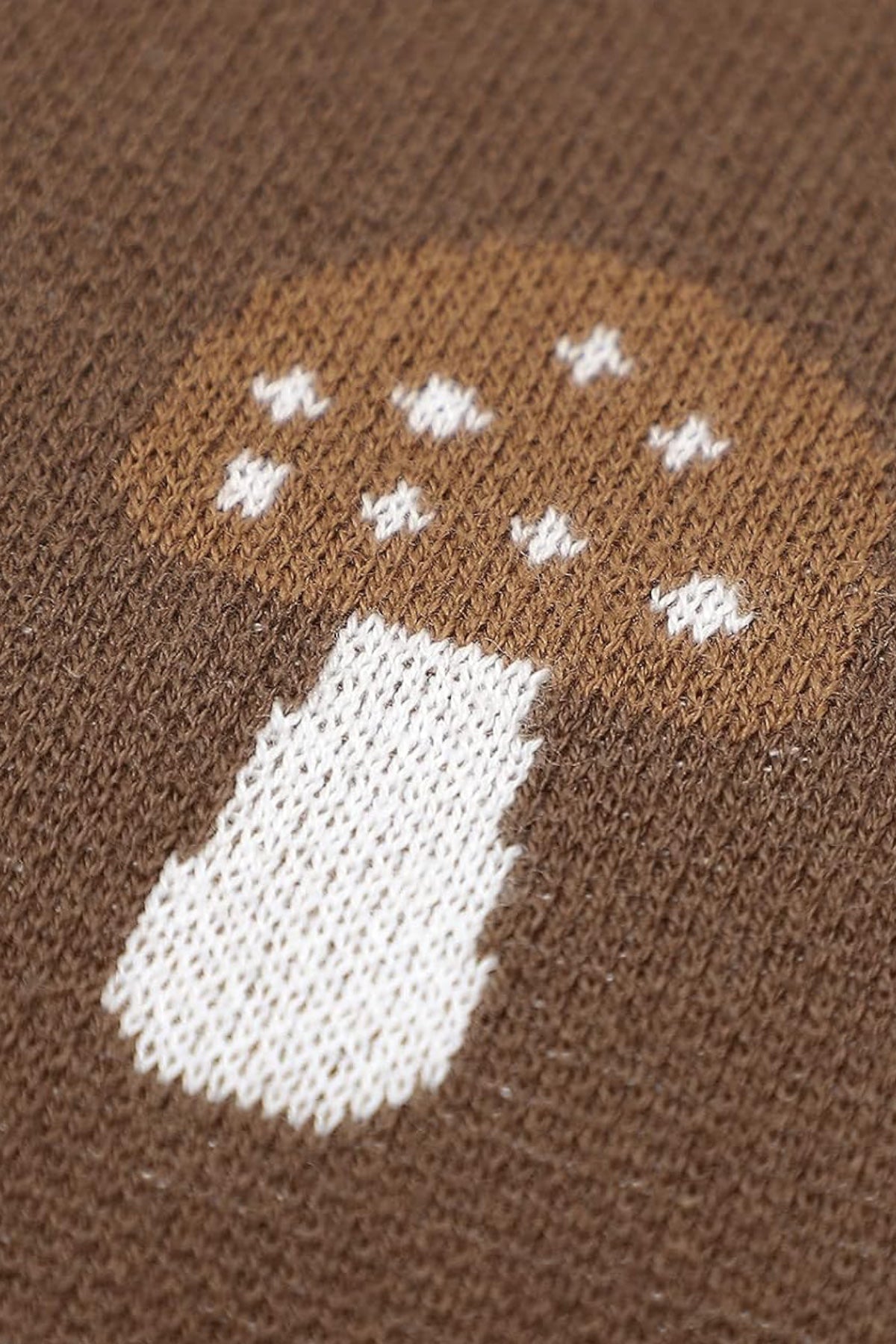 Kız Ve Erkek Bebek Için Örgü Bebek Battaniyesi Mantar Kahve - battani.co