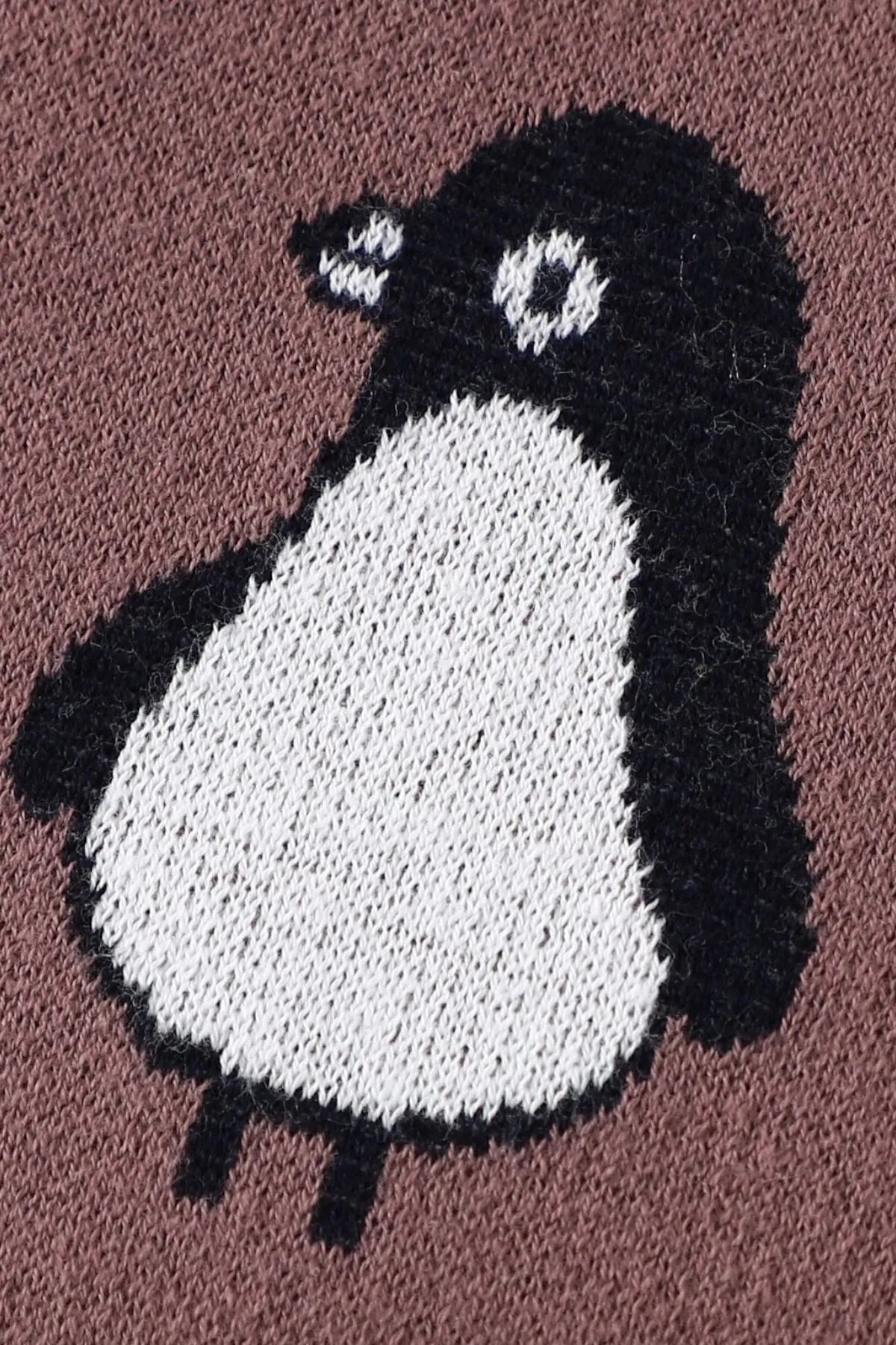 Kız Ve Erkek Bebek Için Örgü Bebek Battaniyesi Pingu Gül Kurusu - battani.co