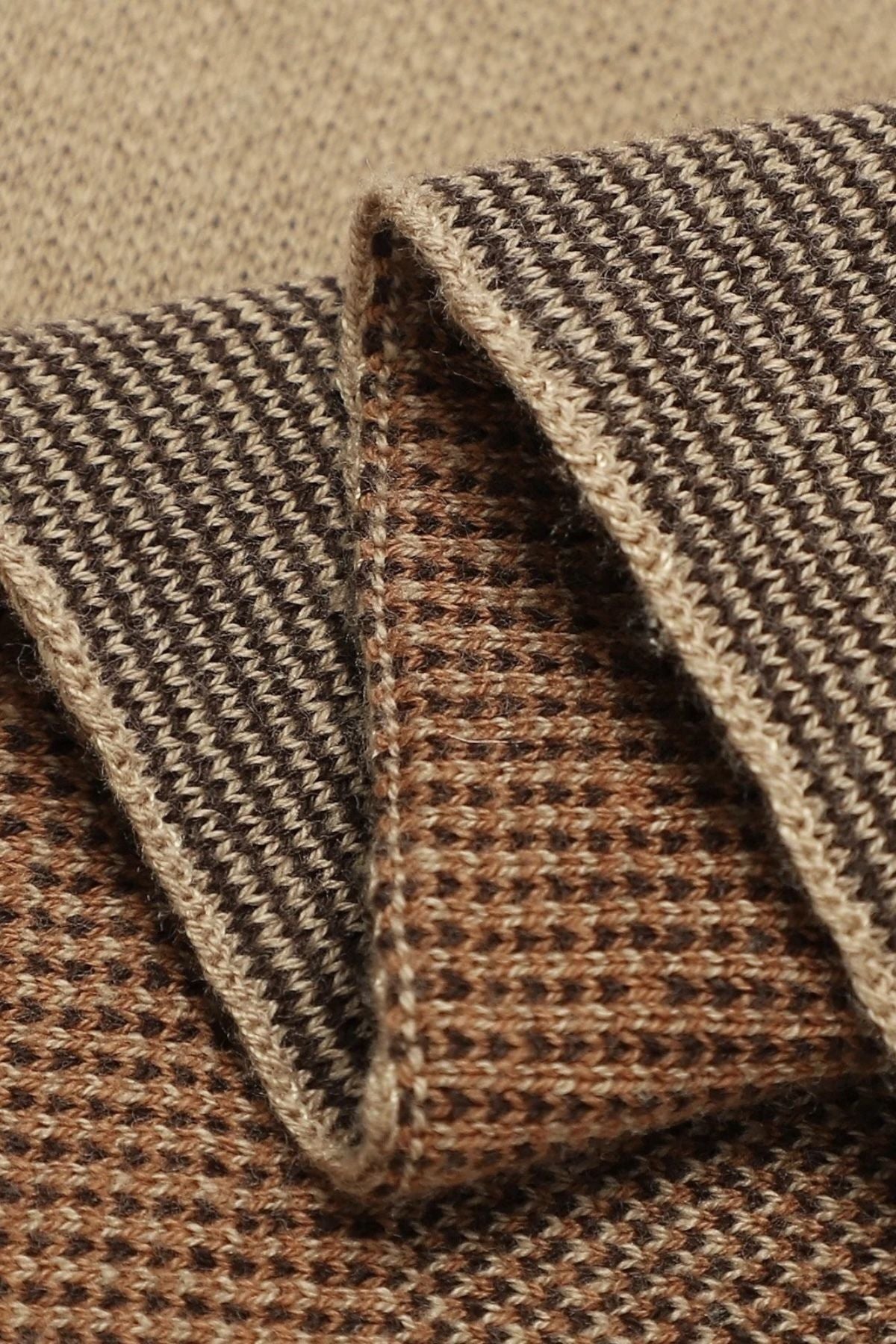 Kız Ve Erkek Bebek Için Triko Örgü Bebek Battaniyesi Kahve Geyik 90cm X110cm - battani.co