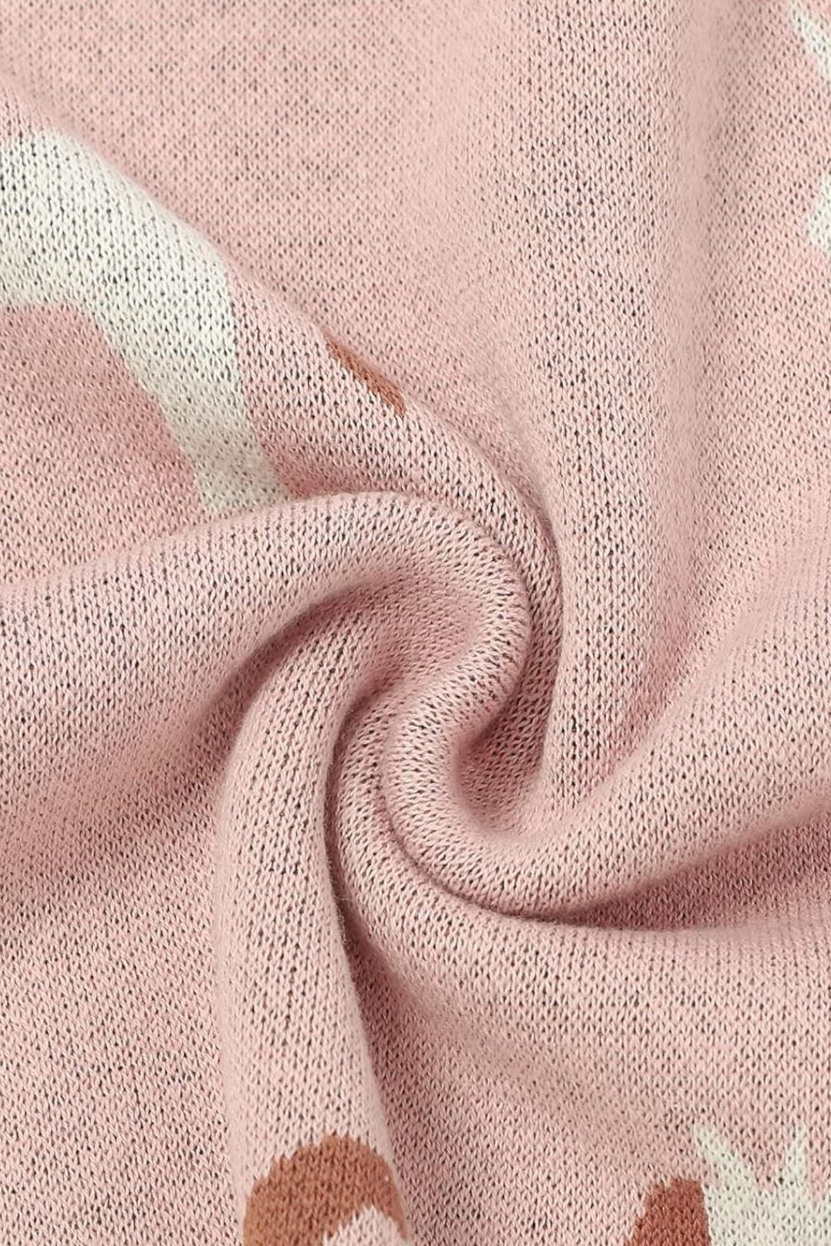 Kız Ve Erkek Bebek Için Triko Örgü Bebek Battaniyesi 85cm X85cm Unicorn Pembe - battani.co
