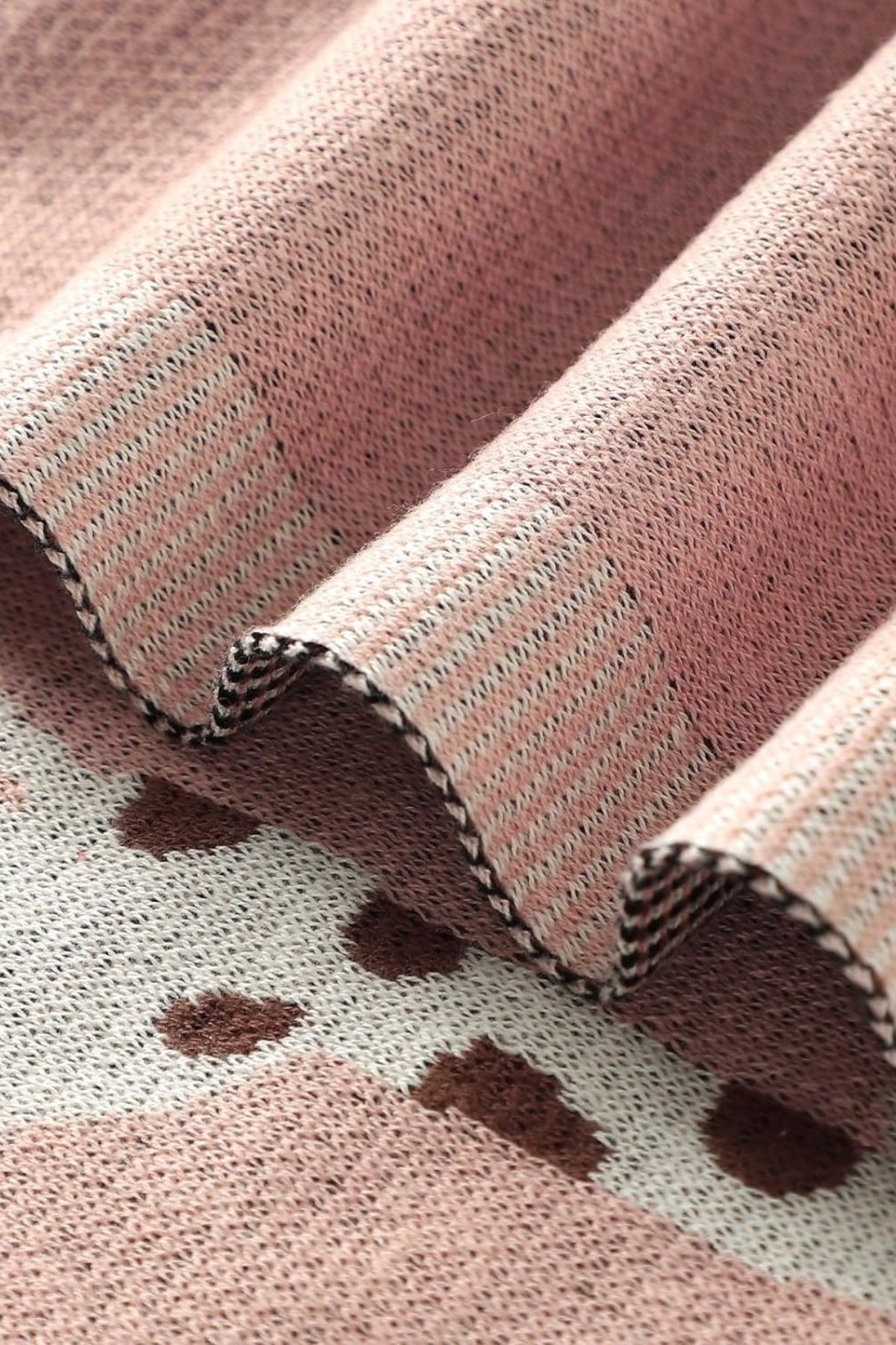Kız Ve Erkek Bebek Için Triko Örgü Bebek Battaniyesi 85cm X85cm Pembe Züry - battani.co