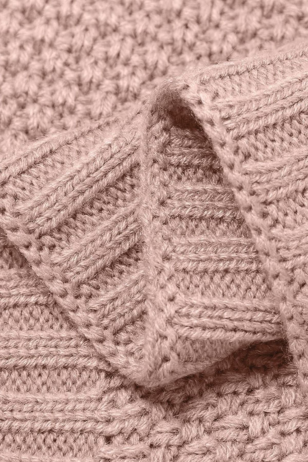 Kız Ve Erkek Bebek Için Triko Örgü Bebek Battaniyesi 85cm X85cm Basics Pudra Pembe - battani.co